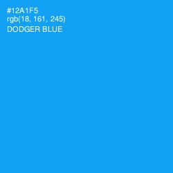 #12A1F5 - Dodger Blue Color Image