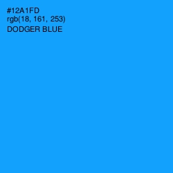 #12A1FD - Dodger Blue Color Image