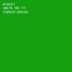 #12A211 - Forest Green Color Image