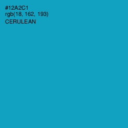 #12A2C1 - Cerulean Color Image