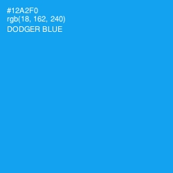 #12A2F0 - Dodger Blue Color Image