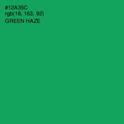 #12A35C - Green Haze Color Image