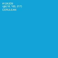 #12A3D9 - Cerulean Color Image