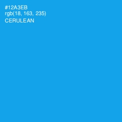 #12A3EB - Cerulean Color Image