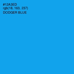 #12A3ED - Dodger Blue Color Image