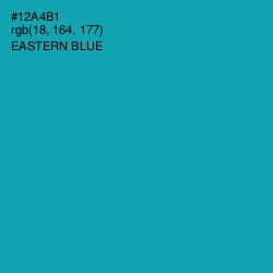 #12A4B1 - Eastern Blue Color Image