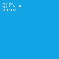 #12A4E4 - Cerulean Color Image