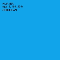 #12A4EA - Cerulean Color Image