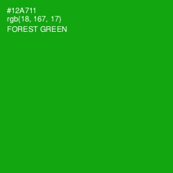 #12A711 - Forest Green Color Image