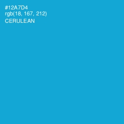 #12A7D4 - Cerulean Color Image