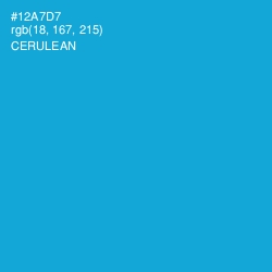 #12A7D7 - Cerulean Color Image