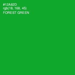 #12A82D - Forest Green Color Image