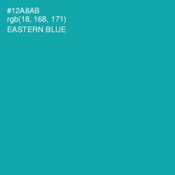 #12A8AB - Eastern Blue Color Image