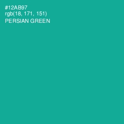 #12AB97 - Persian Green Color Image