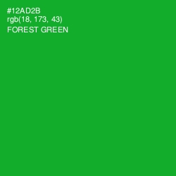 #12AD2B - Forest Green Color Image