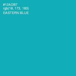 #12ADB7 - Eastern Blue Color Image