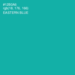 #12B0A6 - Eastern Blue Color Image