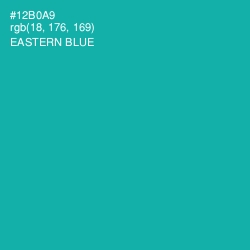 #12B0A9 - Eastern Blue Color Image