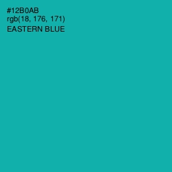 #12B0AB - Eastern Blue Color Image