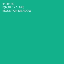 #12B18C - Mountain Meadow Color Image