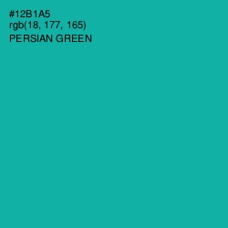 #12B1A5 - Persian Green Color Image