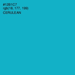 #12B1C7 - Cerulean Color Image