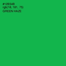 #12B54B - Green Haze Color Image