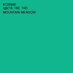 #12B68E - Mountain Meadow Color Image