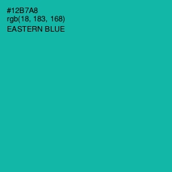 #12B7A8 - Eastern Blue Color Image