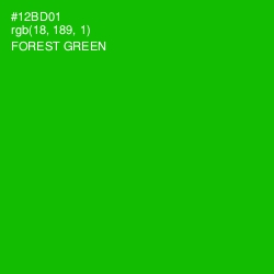 #12BD01 - Forest Green Color Image