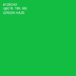 #12BD42 - Green Haze Color Image