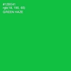 #12BE41 - Green Haze Color Image