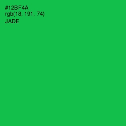 #12BF4A - Jade Color Image