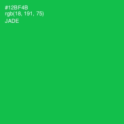 #12BF4B - Jade Color Image