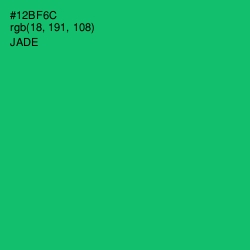 #12BF6C - Jade Color Image
