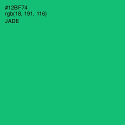 #12BF74 - Jade Color Image