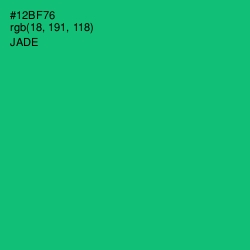 #12BF76 - Jade Color Image