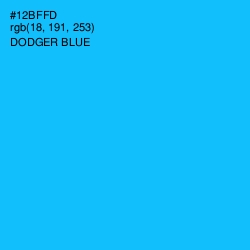 #12BFFD - Dodger Blue Color Image