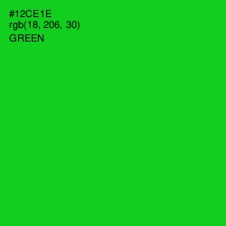 #12CE1E - Green Color Image
