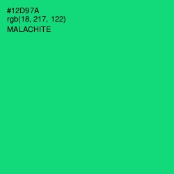 #12D97A - Malachite Color Image