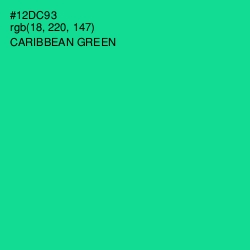 #12DC93 - Caribbean Green Color Image