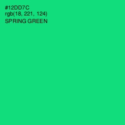 #12DD7C - Spring Green Color Image
