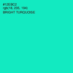 #12EBC2 - Bright Turquoise Color Image