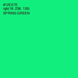 #12EE7E - Spring Green Color Image