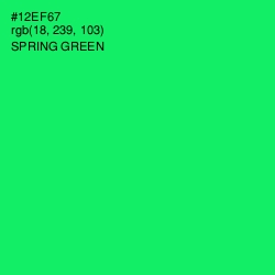 #12EF67 - Spring Green Color Image