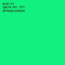 #12F17F - Spring Green Color Image