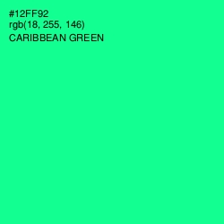 #12FF92 - Caribbean Green Color Image