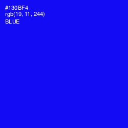 #130BF4 - Blue Color Image