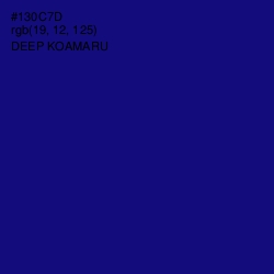 #130C7D - Deep Koamaru Color Image