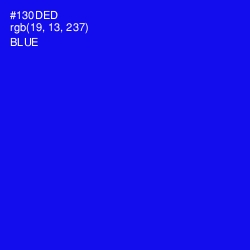 #130DED - Blue Color Image